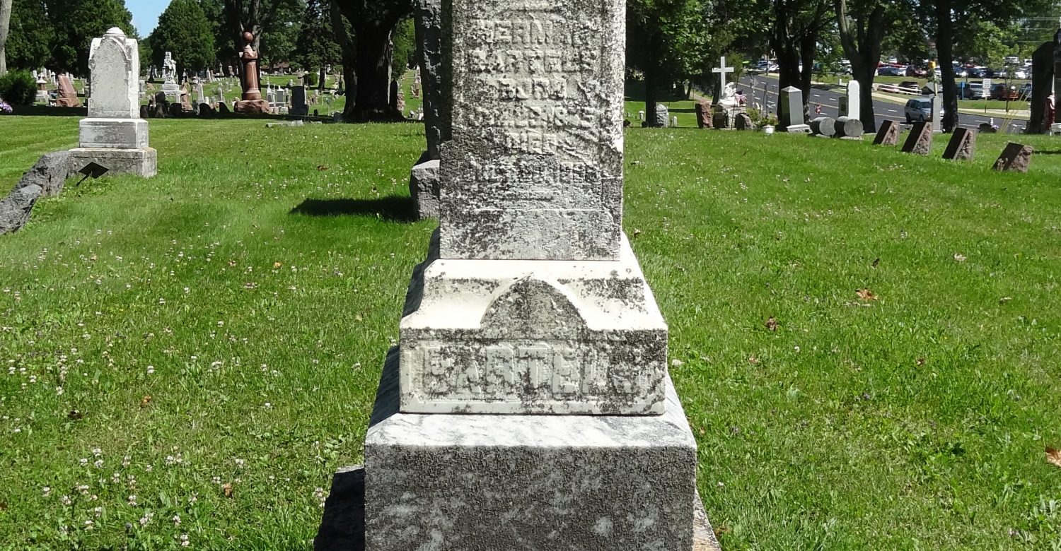 corporal herman bartels grave headstone hillside cemetery