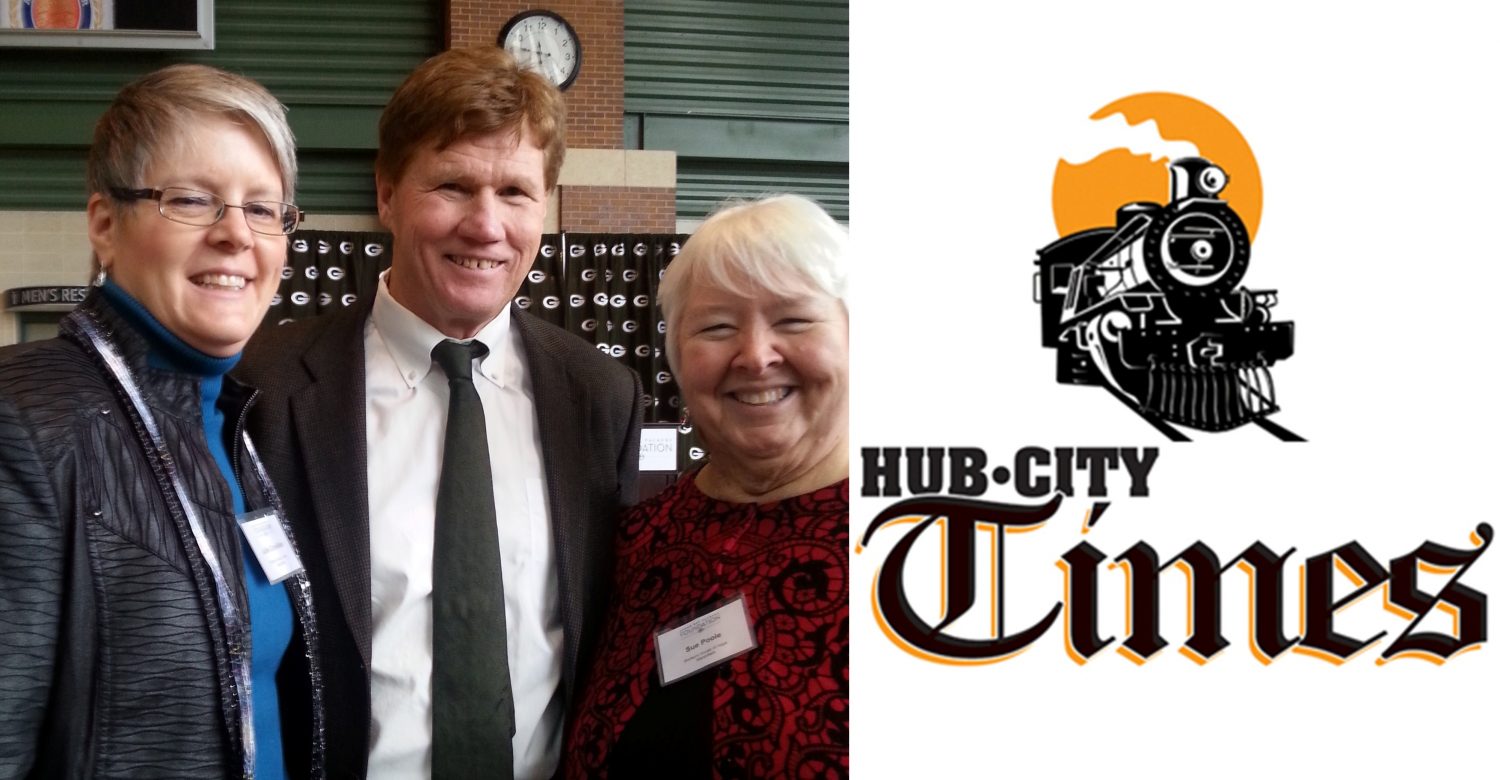 From left: Shirley’s House of Hope Executive Director Julie Cravillion, Green Bay Packers President Mark Murphy, and Shirley’s House of Hope Program Director Sue Poole.