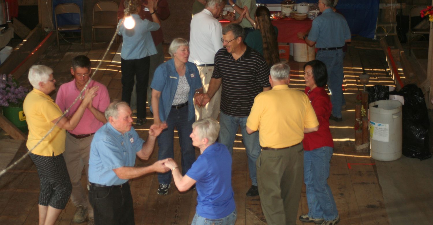The Marshfield HoeDowners enjoy their annual spring barn dance at Carl and Doris Mielke’s barn in Junction City.