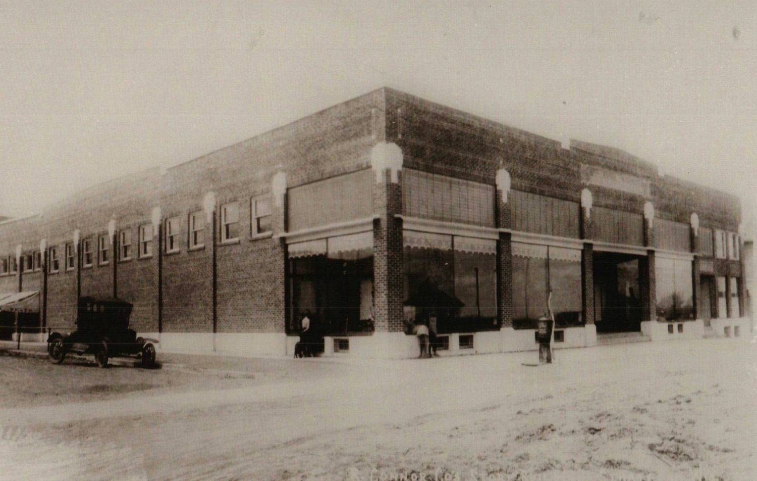 George Davel erected a new store building in 1920. It would be gutted by a fire in 1959.