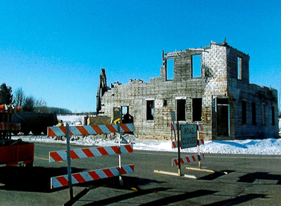 The North Hewitt Tavern was recently torn down by the Wood County Highway Department.