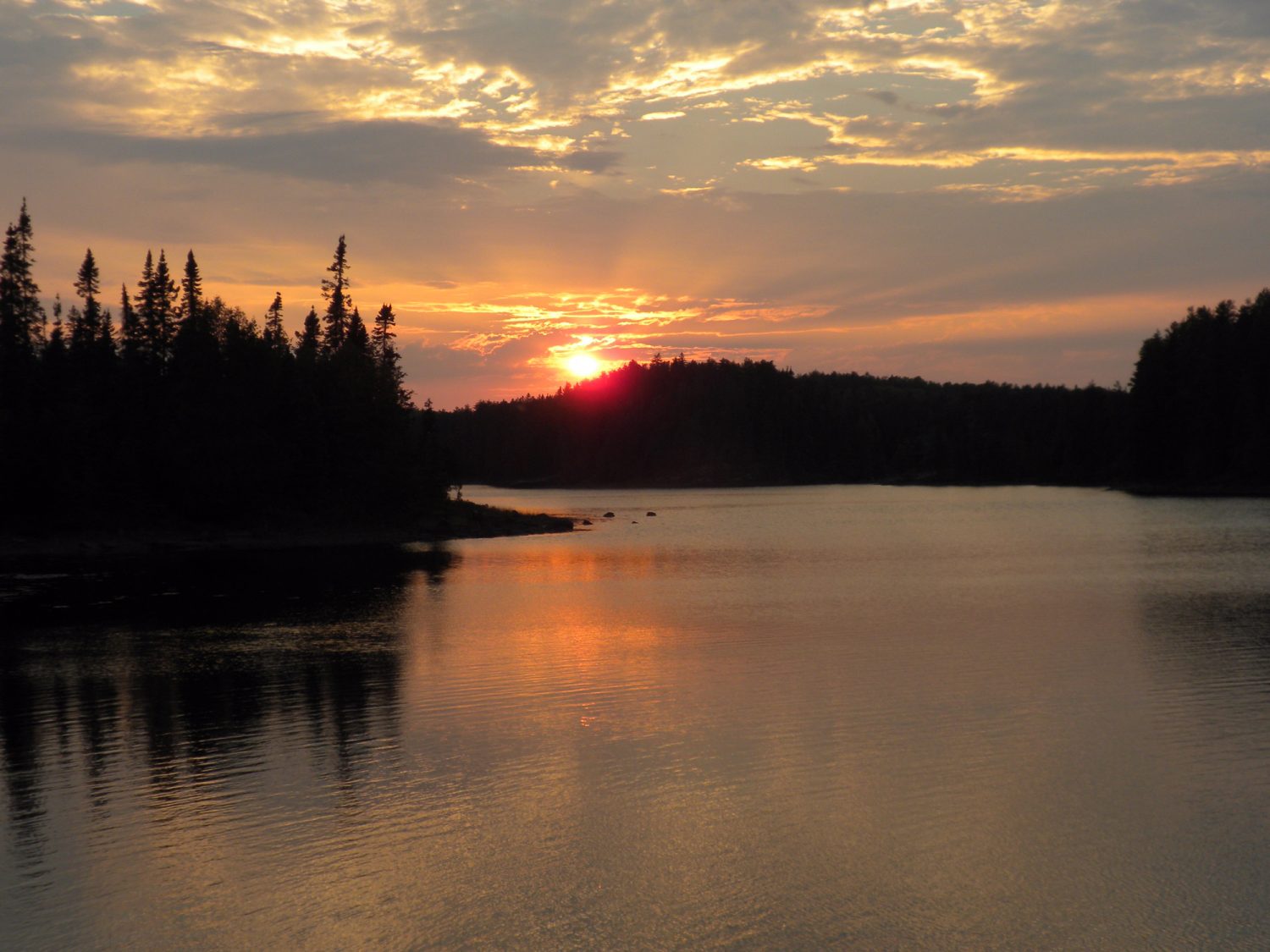 Sunset over the Boundary Waters Canoe Area.