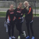 From left: The Marshfield girls high jump team of Shantel Nienast, Jamila Ougayour, and Stephanie Rhodes won the event at the 2017 Wisconsin Valley Conference Track Relays on May 2 at D.C. Everest High School.