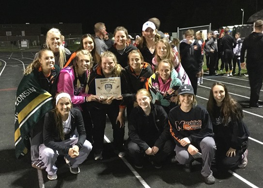 The Marshfield girls track team won the team title at the Heather Johnson Invitational on Friday at Wisconsin Dells High School.
