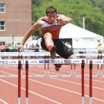 Spencer’s Noah Zastrow finished second in the Division 3 boys 110-meter hurdles preliminaries at opening day of the 2017 WIAA State Track & Field Championships at UW-La Crosse. Zastrow will run in the finals on Saturday.