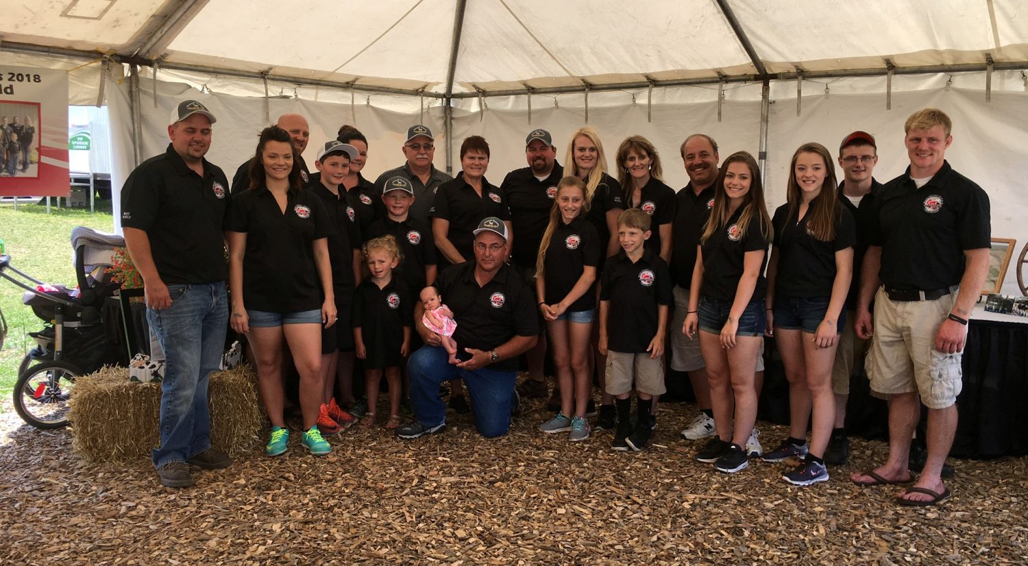 The families of Daryl and Brenda Sternweis, Ken and Joellen Heiman, and Kelvin and Marilyn Heiman attended 2017 Farm Technology Days in Kewaunee County on July 11.
