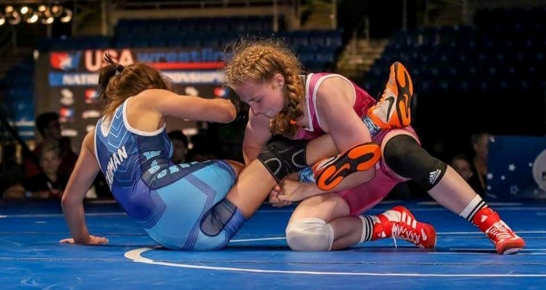 Stratford native Macey Kilty, right, competes at the U.S. Marine Corps Cadet and Junior Nationals held July 14-22 in Fargo, North Dakota.