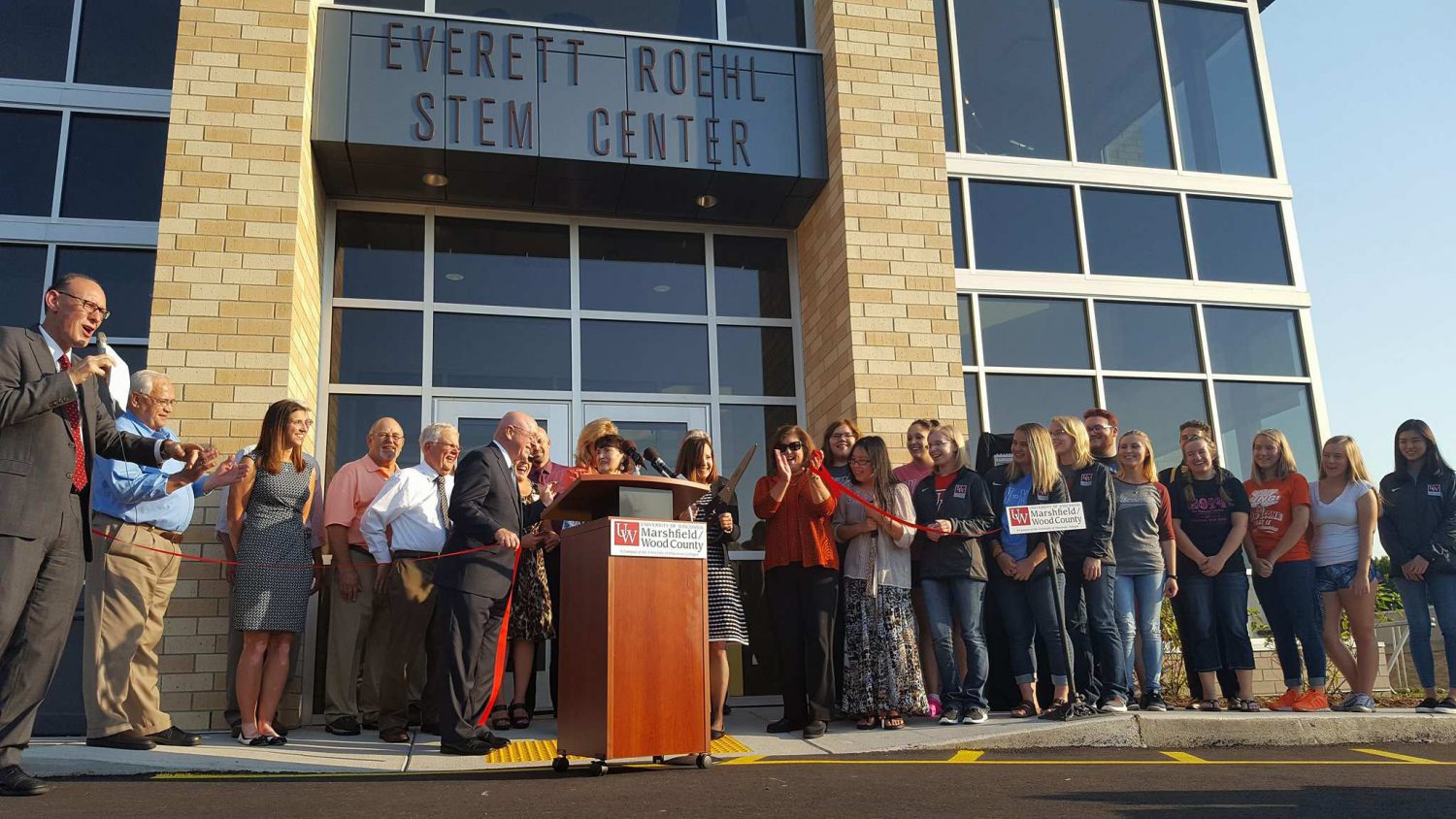 The ribbon cutting for the Everett Roehl STEM Center on the UW-Marshfield/Wood County campus took place Sept. 12.