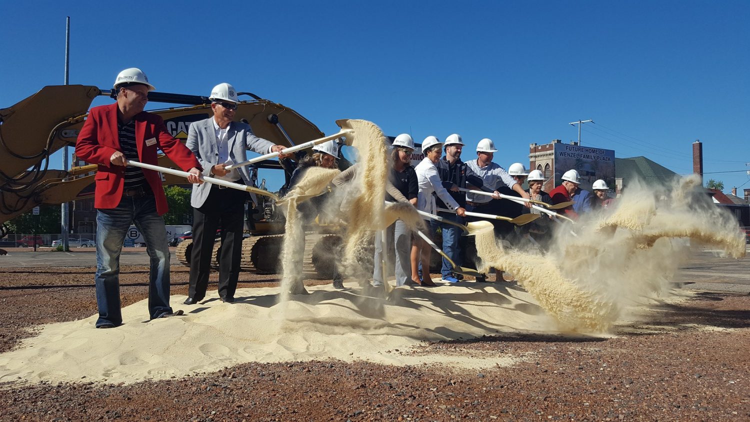 A groundbreaking ceremony Sept. 8 marked the beginning of construction on the Wenzel Family Plaza.