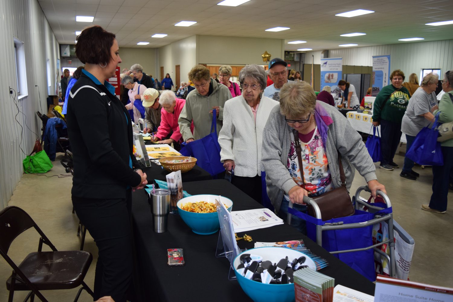 A steady stream of seniors made its way through the Central Wisconsin State Fairgrounds' Junior Expo building for health and wellness information, job coaching, and other services available to the Marshfield area community at the senior informational fair Oct. 6.