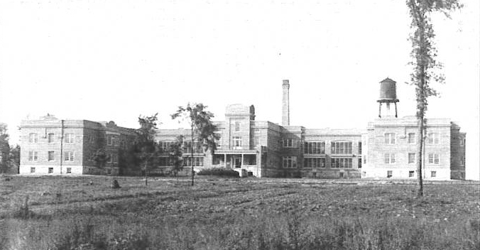 The Wood County Asylum, later known as Norwood, at its eventual location on the east side of Marshfield.